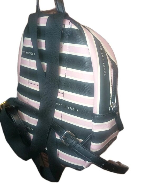 Tommy Hilfiger Pink & Black Mini Backpack Adjustable Straps New main image 10